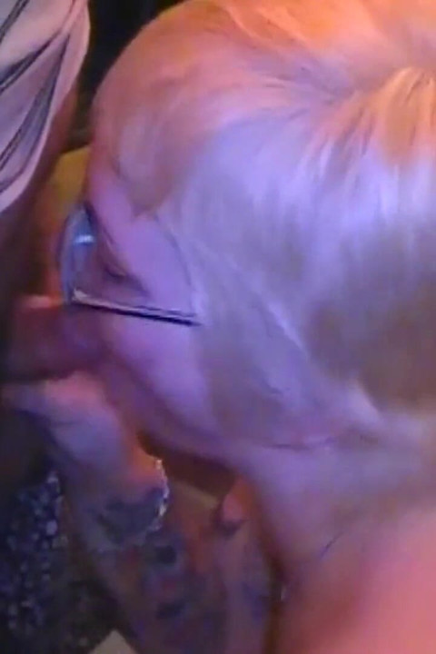 Gangbang and Sperm Orgy for This Tattooed Blonde MILF