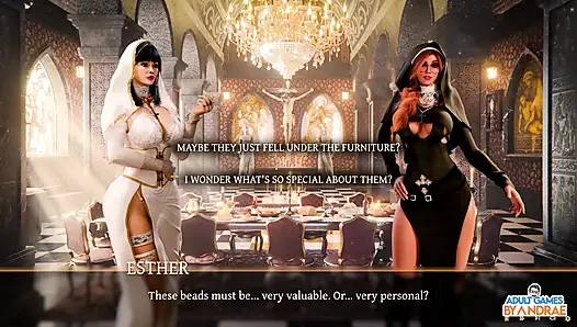 Stepsisters in Sin Gameplay Part 14 - Rebecca Holds the Key Inside Her Pussy