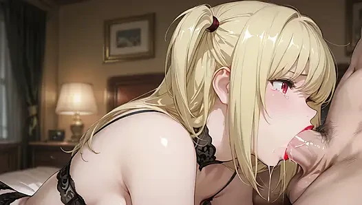 Cosplay Misa Amane Hentai. Misa amane si istri yang lagi malas-malas muasin dirinya sendiri untuk makan malam