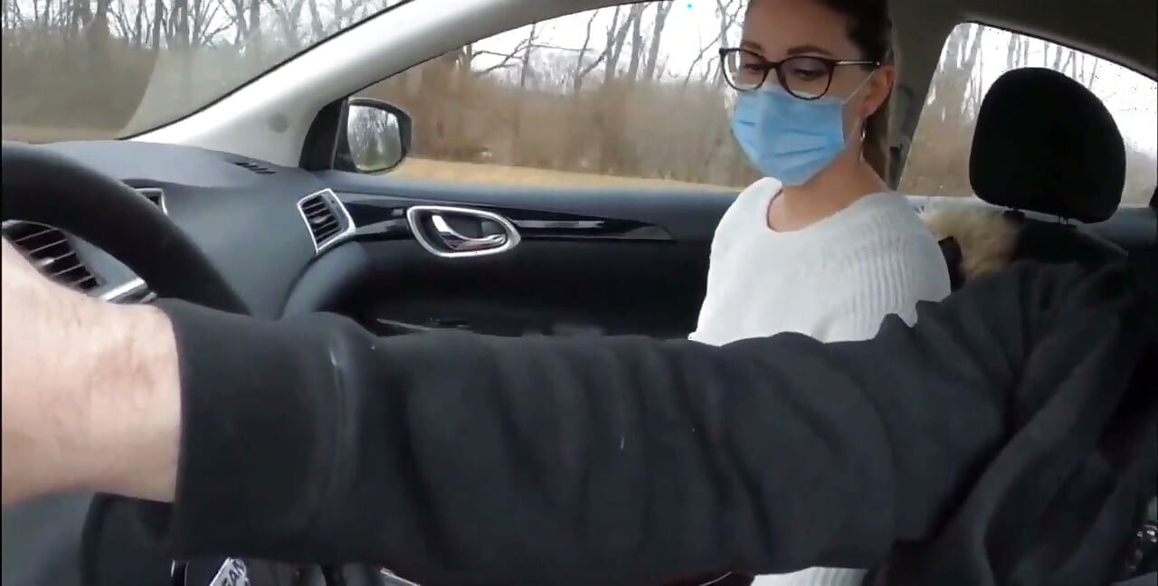 Teen Girl in Plaid Skirt Gets a Ride to School From a Stranger on a Snowy Day