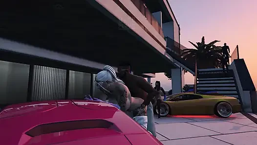 GTA 5 FRANKLIN CAPTAIN CRAZY DICK GIVING IT ALL OVER THE SAINTS GTA V