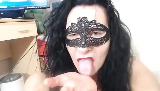 Cucumber in Front Ass While You Picks with Open Pantyhose