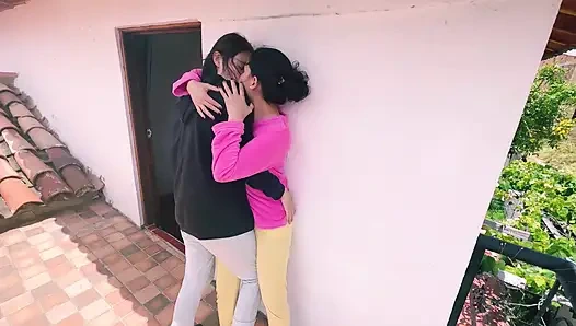 A quick with my best friend in public