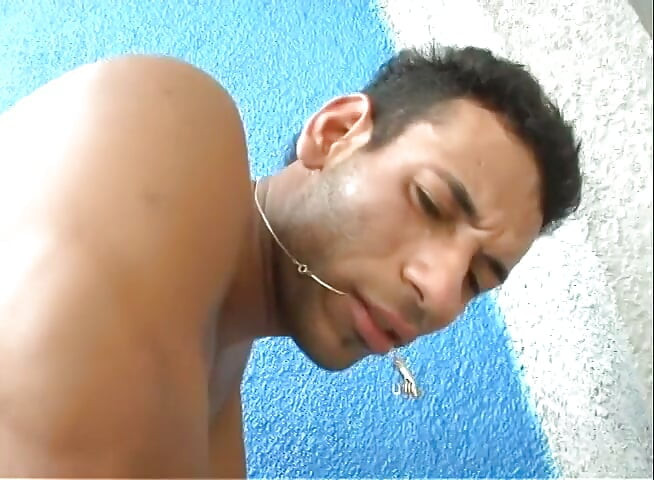 Two beautiful boyz on the pool