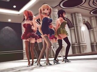 Mmd R-18 anime meisjes sexy dansclip 346