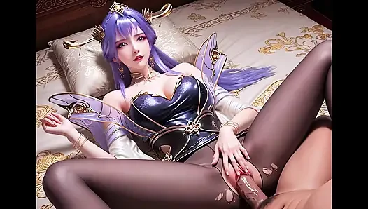 Animasyonlu Afrodit'in 3 boyutlu animasyon hentai'de büyüsü