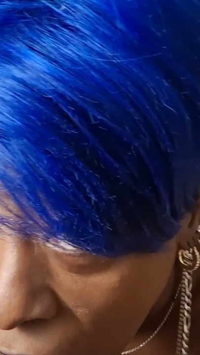 Blue Nasty lipstick face fuck | Clip 1