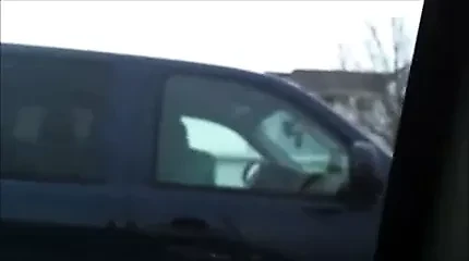 Blowing a stranger in the parking lot.