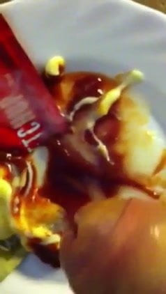 cum on maja and ketchup