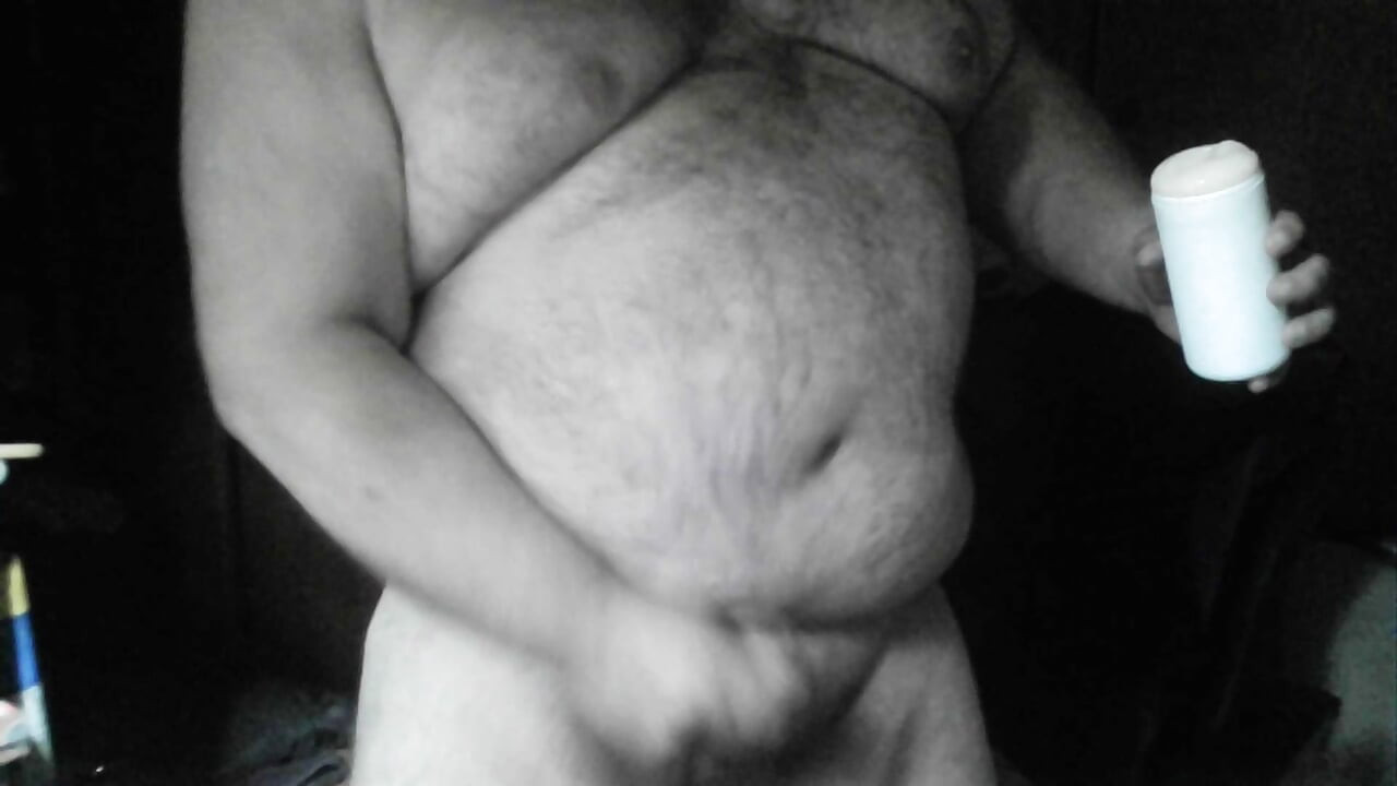 I Fuck a Fake Pussy and Jerk My Cock Hard Until I Cum Hot
