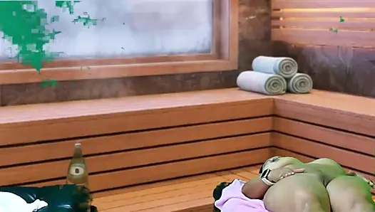 HOT SAUNA DELIGHT WITH ADAMANDEVE AND LUPO