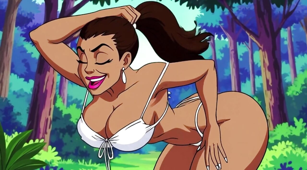 Ai chicas escote al aire libre se burlan de