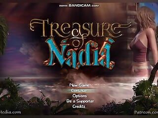 Le trésor de Nadia (Madalyn nue) chevauche la sodomie