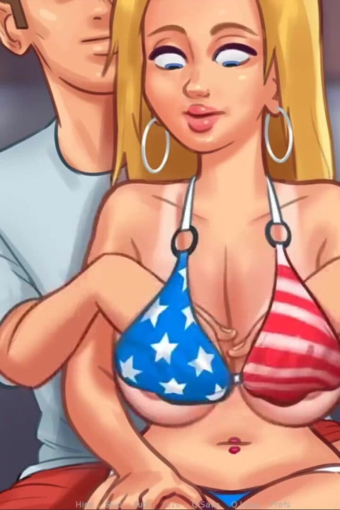 She doesn't care about creampie.  She is so horny when they hiding in the college locker. (Summertime Saga - Roxy 2)