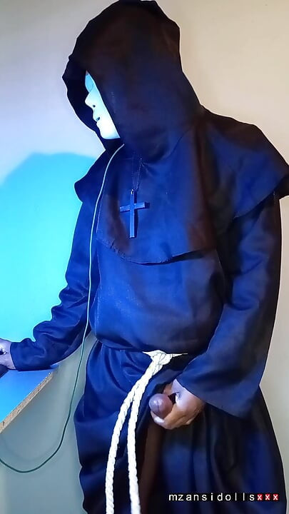 Dirty priest orgasm after church service