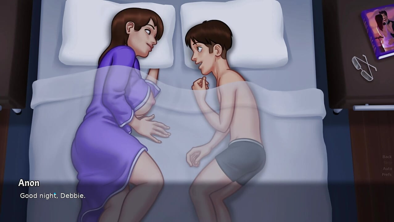 Stepmom and stepson making love under the covers - Summertime Saga