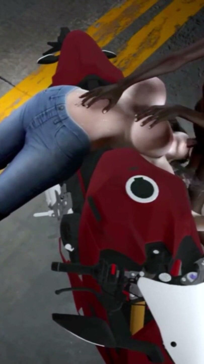 バイクと黒チンポに跨る熱い女 - 3D無修正ヘンタイ v386 | クリップ1