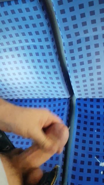 Espirrando no assento no trem alemão