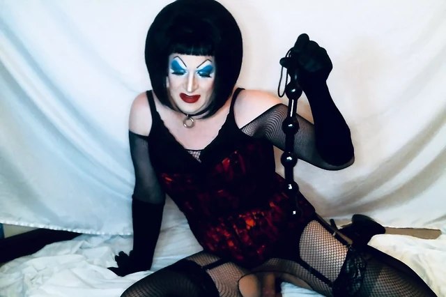Daddy command Sissy Slut to use Anal Beads