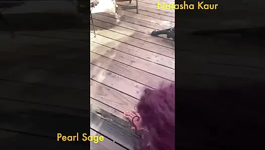 Vertical Pissing POV: Peeing on Our Hairy Pussies and Orgasm