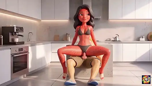 Romantik mutfak anları - ai hentai asmr