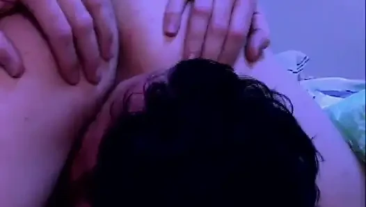 Threesome fuck in the bedroom