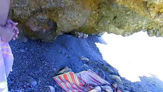 Sexy couple loves the sex on the beach