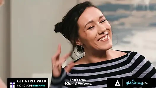 GIRLSWAY - MILF Charlie Forde Reveals She Likes Sinn Sage & Turns Neighbor Rivalry Into Romantic Sex