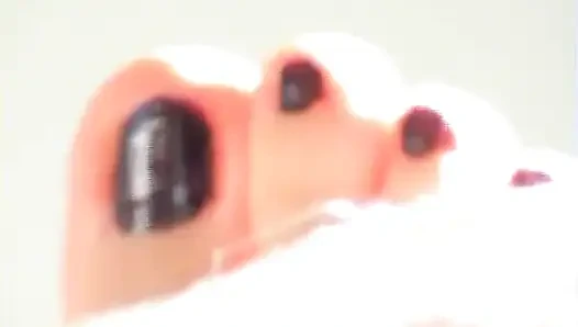 Ich spiele mit meinen beincast und nylonsocken