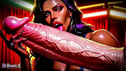 Büyük götlü zenci orta yaşlı seksi kadınlar - sakso ve sikiş - animasyonlu porno (asmr sesleri) (4k yapay zeka oluşturuldu)