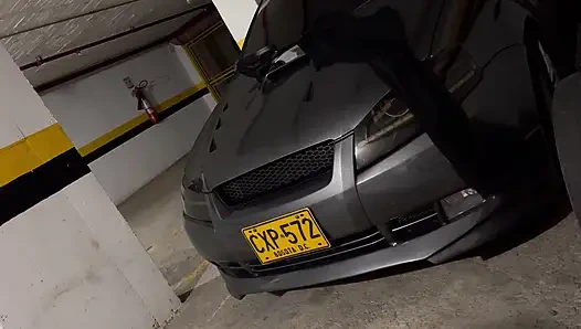 The Husband's Friend Was Too Big to Suck It, so I Rode It in a Parking Lot