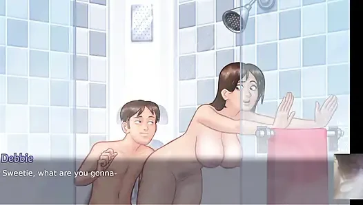 Milf Step-Mom Debbie All Shower lewd Scenes! summer time saga new update