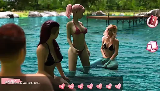 Ateşlilere yardım ediyorum #4 - Johanne bir ağaca bağlı olarak uyandı ve... Ona sakso çekiyor... Belle ve Stacy birbirleriyle oynamış.