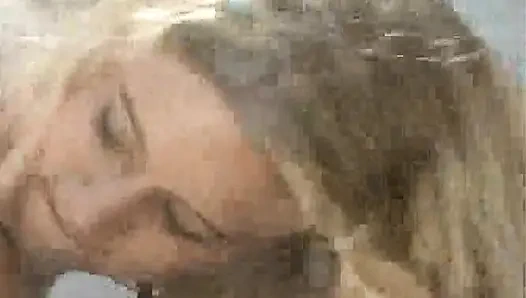 A Pretty Blonde Doll Fucked Outdoors Until a Facial