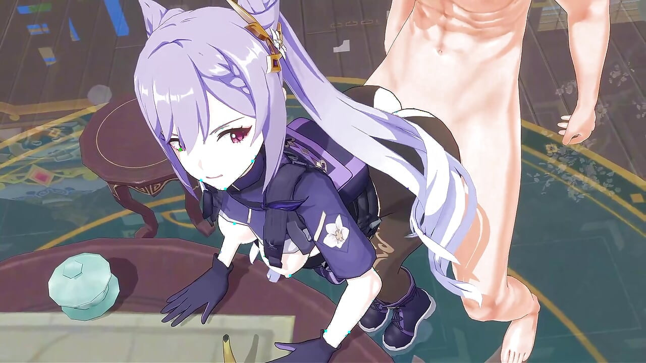 Genshin Impact - Adegan Seks Hot Keqing di Berbagai Posisi - Animasi Hentai 3D