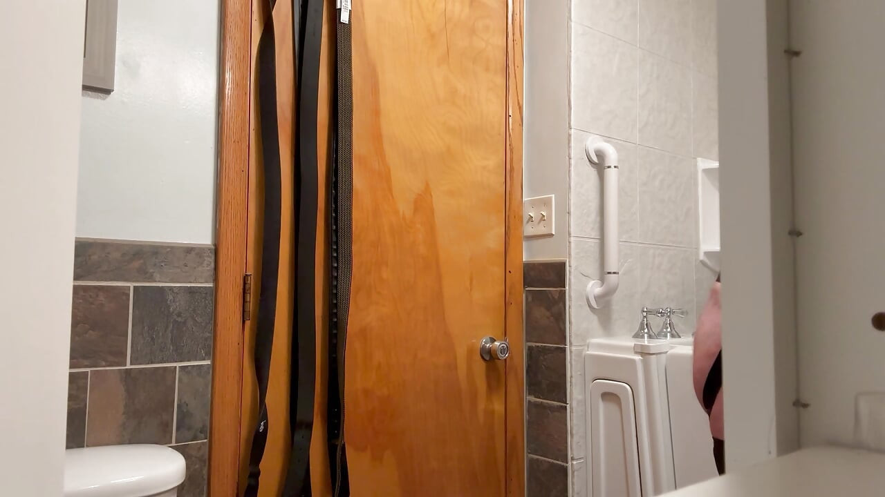 Fat and Hairy Chub takes 10 inch Dildo wearing Sexy Underwear