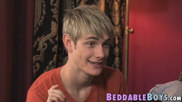 Blonde twink Preston Andrews rimming and pounding cute gay