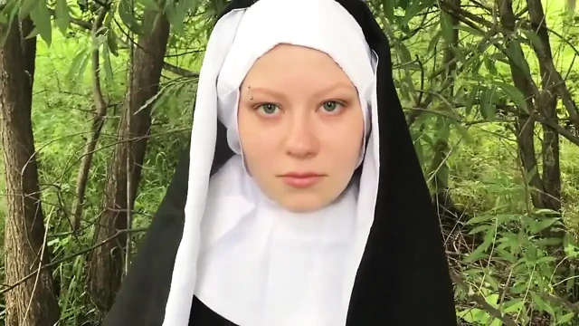 Dirty Nun Vilu Vidish Is Sucking Dick in the Forest