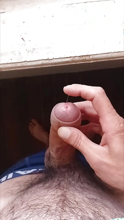 Uncut foreskin game and big cumshot
