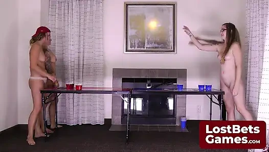 Strip beer pong game anticipation surges before Tobi's iconic tattoo