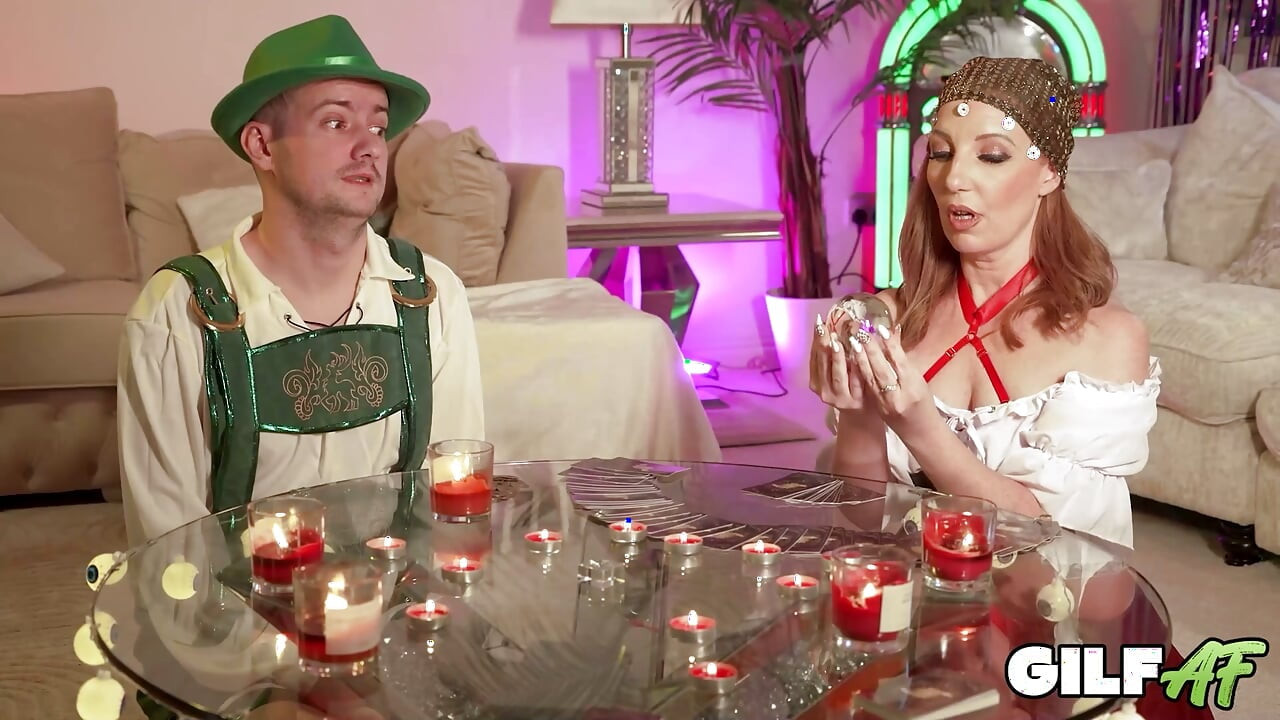 GilfAf - GILF Psychic Match Red Fucks The Bad Luck Out Of Sam Bourne