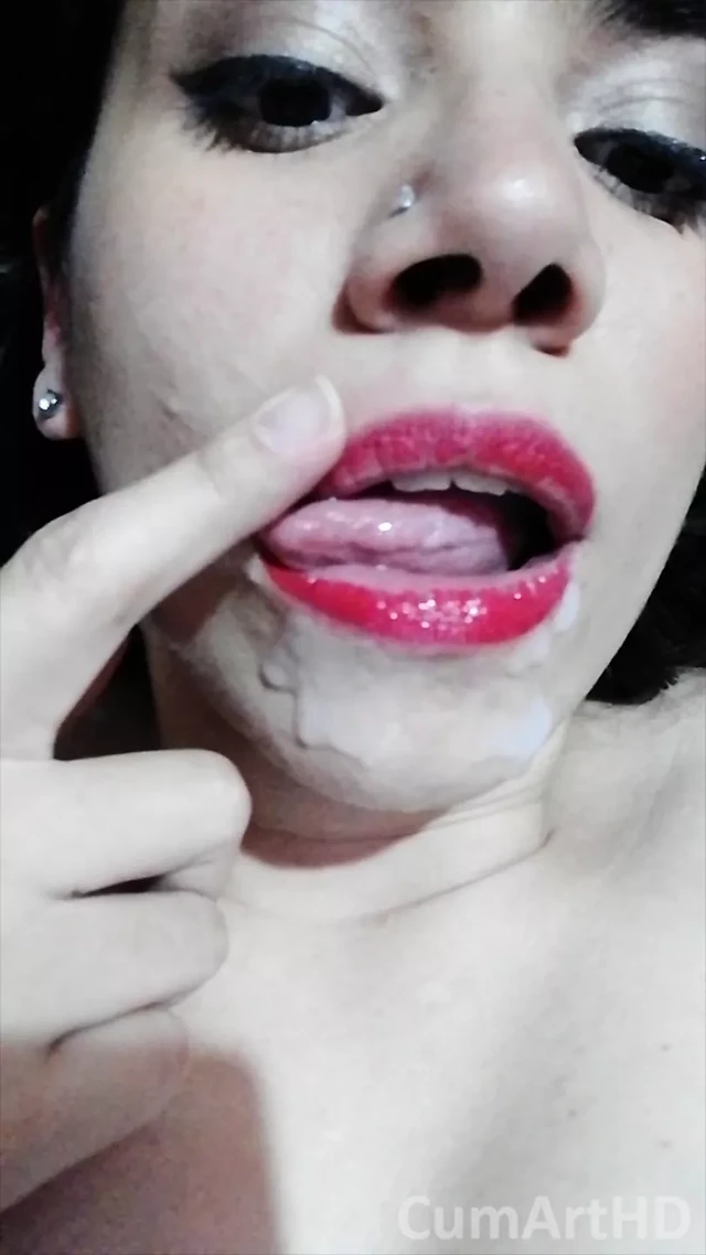 Facial on makeup! Cleaning it up and swallowing