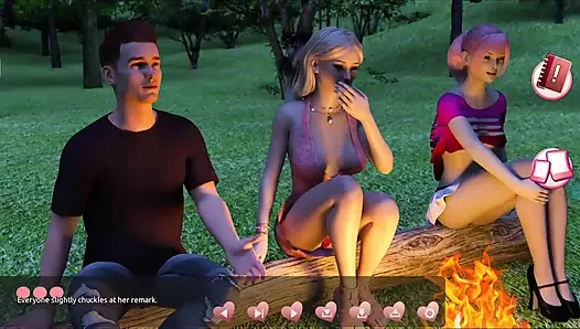 Ateşlilere yardım ediyorum #4 - Johanne bir ağaca bağlı olarak uyandı ve... Ona sakso çekiyor... Belle ve Stacy birbirleriyle oynamış.