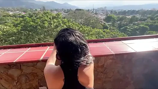 big ass stepdaughter is fuck while my wife is away. I cum in her mouth.  Latina
