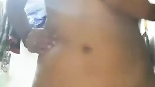 horny wife making video showing curves and playing with body