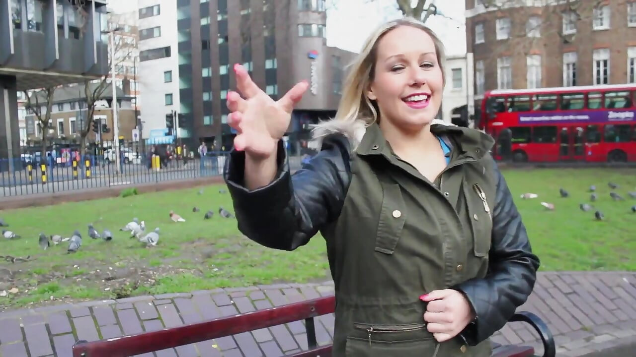 Ashley Rider walks on streets of downtown