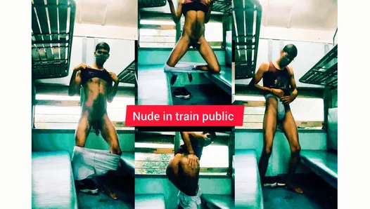 Nude gay men in train public cum