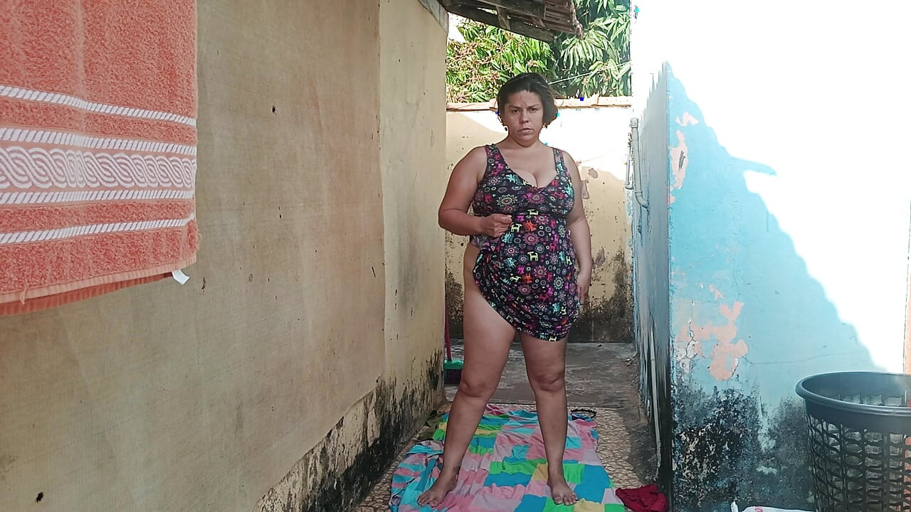 I caught the neighbor at home and came inside her