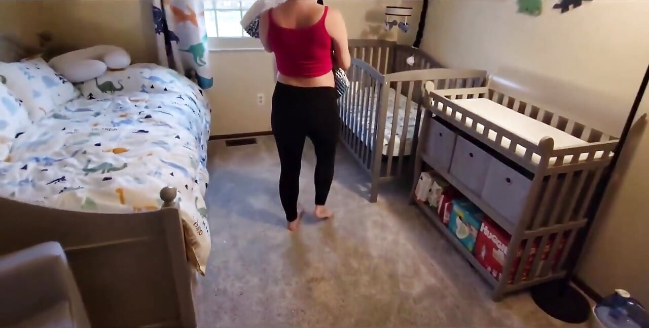 Pregnant Step Stepmom Gets Stuck in Crib and Has to Come Help Her Get Out