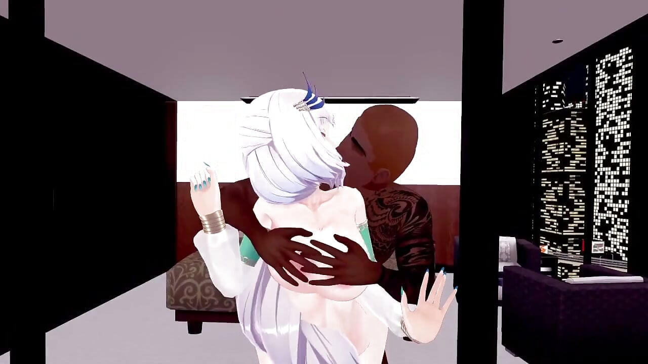 Hololive - Pavolia Reine 뜨겁고 친밀한 밤 섹스 - 3D 헨타이 애니메이션